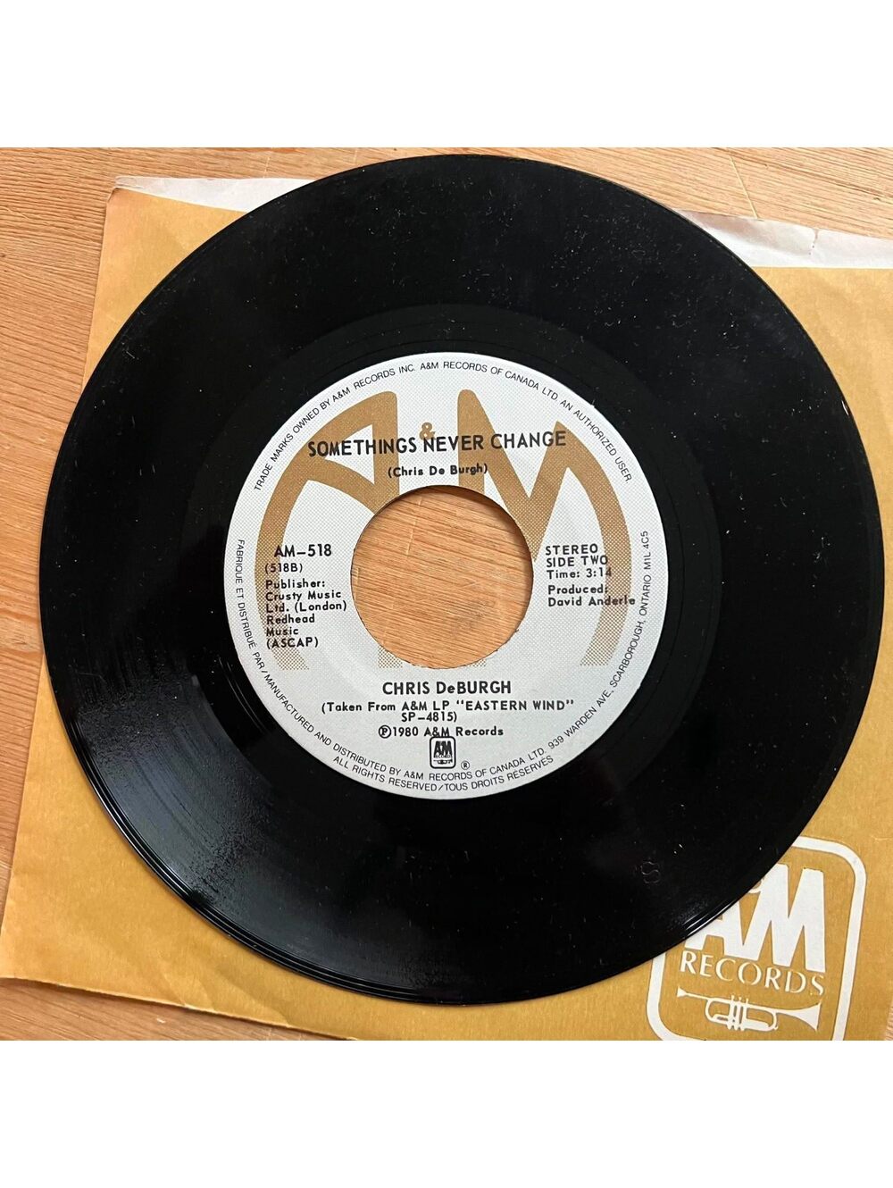 Chris De Burgh - Somethings Never Change/Sailor 45rpm VG+ R10